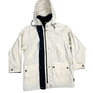 Vintage 80s Pacific Trail Mens Large Fleece Lined Canvas Jacket Off‎ White Coat